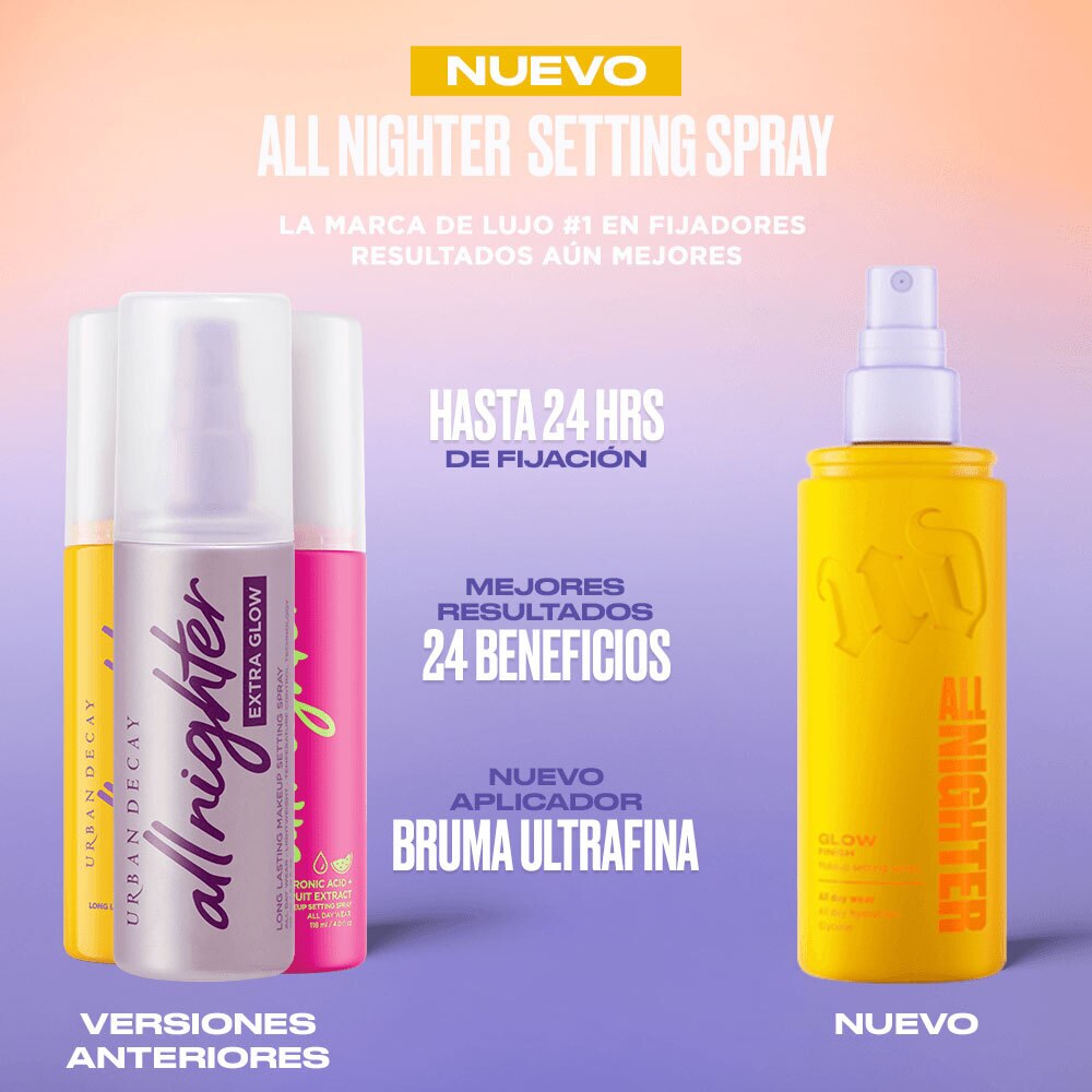 ALL NIGHTER SETTING SPRAY GLOW (SPRAY FIJADOR HIDRATANTE CON ACABADO LUMINOSO)